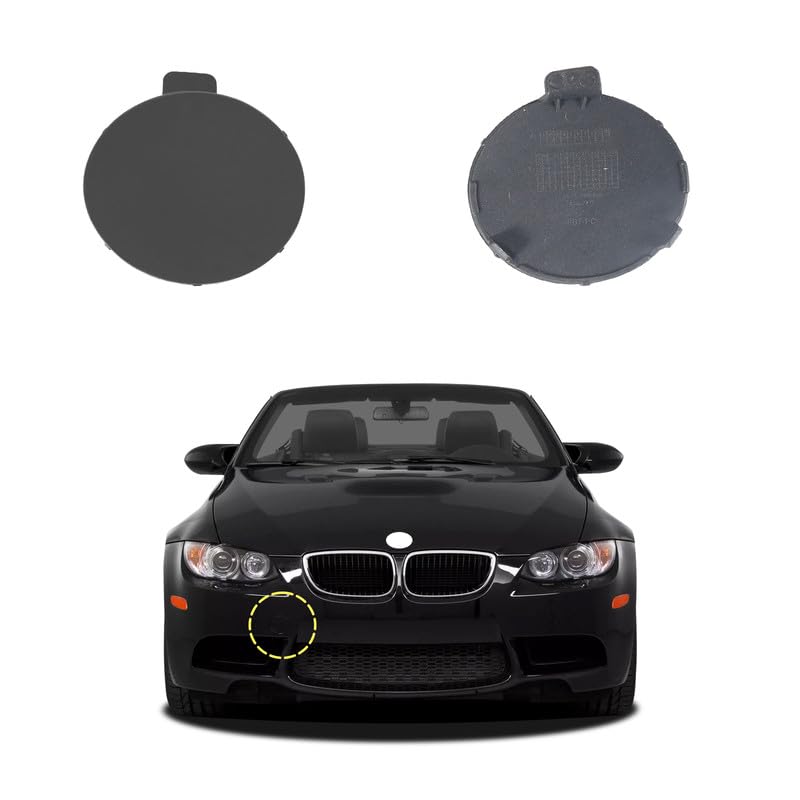 Goholy Car Front Bumper Tow Hook Cover Compatible with BMW M Series M3 4door E90 Sedan 2door E92 Coupe E93 Convertible 2007-2013 Trailer Cover Cap 51118043981 Towing Eye Cap Unpainted
