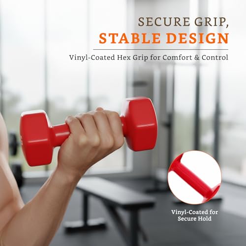 Image of Amazon Brand - Solimo Vinyl Dumbbell
