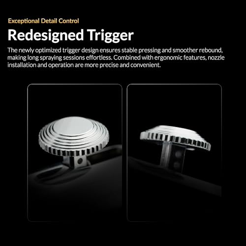 Image of Gaahleri Airbrush Seeker, Dual-Action Gravity Feed with 6-Channel Quick-Release Nozzle, 0.3 & 0.5mm Dual Needle /Nozzle Set, 1 /3oz Cup & Ergonomic Calm Island for Model Building Model Painting Art