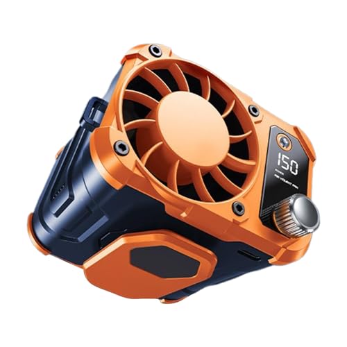Xistuoz Ventilador de clip de cintura – Ventilador de camping – Cinturón portátil con clip en la cintura, cuello portátil, ajuste de velocidades para camping, viajes, entrenamiento