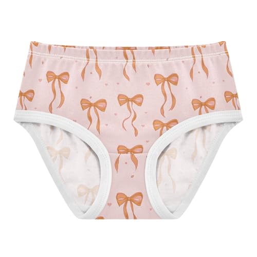 Dussdil Girls Underwear Bow Girl Panty Briefs Toddler Cotton Panties Training Undies Soft Pants