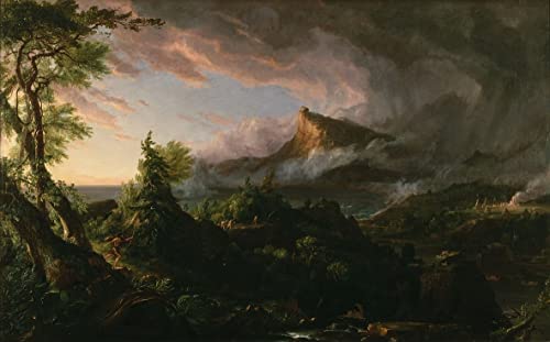Impression d'affiches Toile l'État sauvage Thomas Cole pour masquer un mur vide avec art