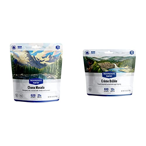 Backpacker's Pantry Chana Masala - Freeze Dried Backpacking & Camping Food - Emergency Food - 21 Grams Of Protein&Backpacker's Pantry Creme Brulee - Freeze Dried Backpacking & Camping Food #TOP23