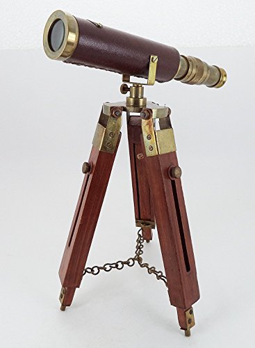 Telescopio decorativo de pie Galileo con soporte miniatura 1