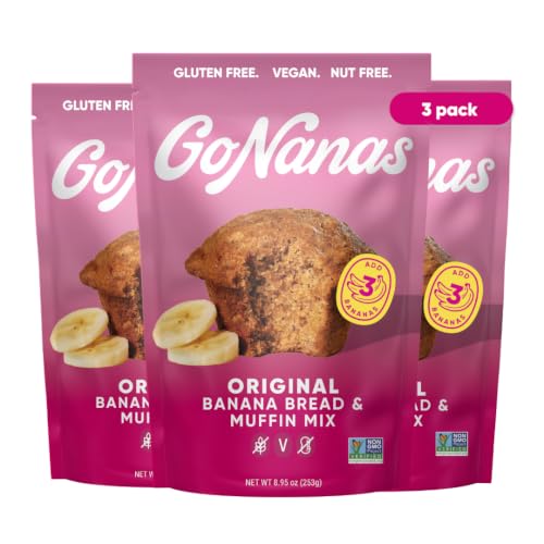 GoNanas Original Oat Flour Banana Bread Mix, Suitable for Plant