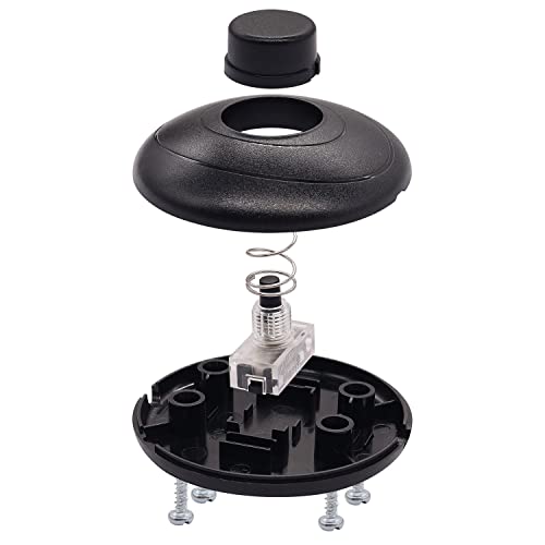 Weideer 3Pcs Floor Foot Switch Round Inline Foot Pedal Lamp Switch Ac 100-250V Step-On-Button Switch For Floor Lamp Led Light On-Off Control K-072 #TOP2