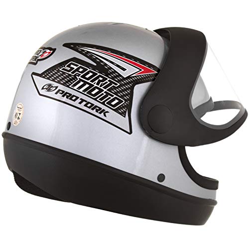 Pro Tork Capacete Sport Moto 58 Prata