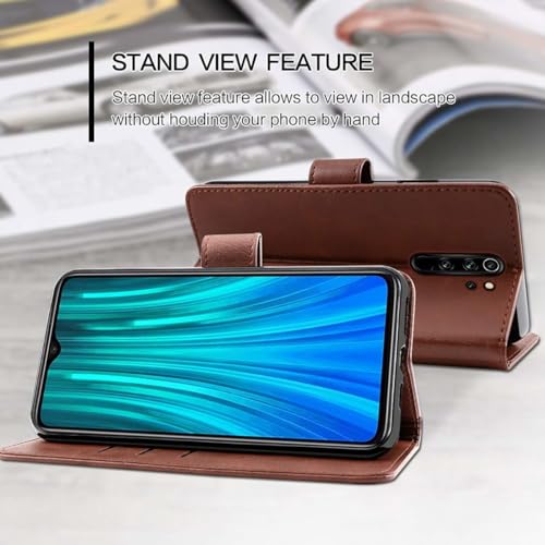 Image of Bintage Artificial Leather::Rubber Flip Cover Compatible Model for Infinix X680 / Smart 4 - Brown