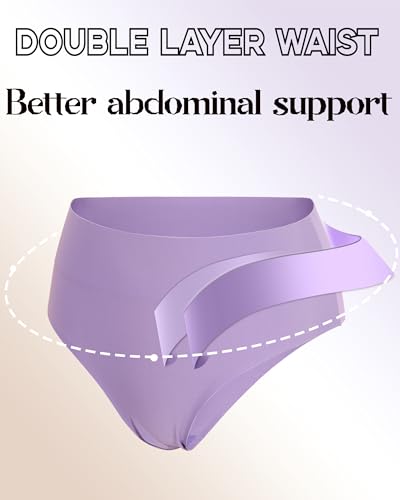 FINETOO High Waisted Underwear for Women Seamless Panties Bikini High Cut No Show Sexy Cheeky Panties 6 Pack3