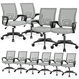 Magshion Ergonomic Office Chairs 10 Pack, Mid-Back Mesh Desk Chair, Gray