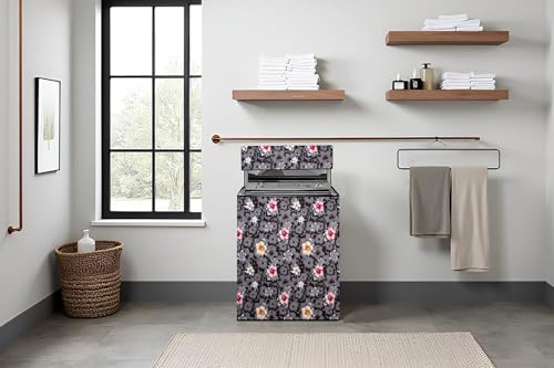 Image of Stylista Top Load Fully Automatic Washing Machine Cover Compatible for IFB 8 kg, 8.5 kg, 9 kg & 9.5 kg, Symmetric Pattern Grey