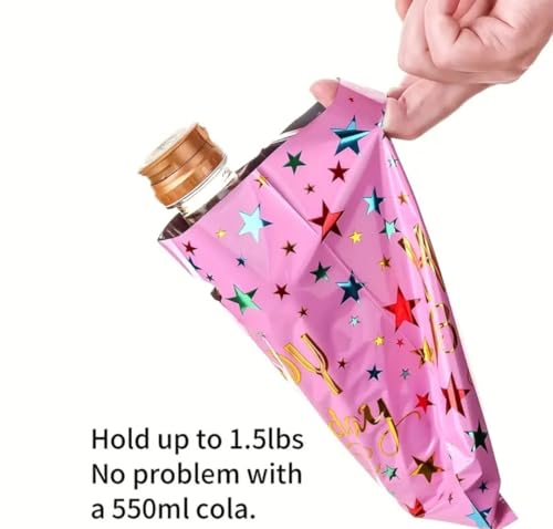 Image of VRB Dec 24pcs Foil Guddy Bags, Happy Birthday Party Return Gift Bags for Boys & Girls, Mixed Colors (24pcs)