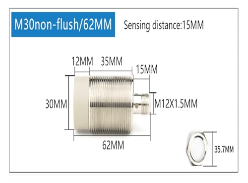 Capteur inductif M30 évite fausses détections commutateur non-flush