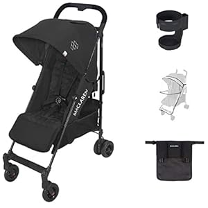 Maclaren Quest Arc Black Style Kinderwagenset, Incl. Universele Organizer, Regenbescherming en Bekerhouder, Tot 25 kg…
