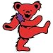 Grateful Dead - Large Red Dancing Bear - Sticker / Decal