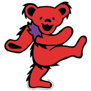 Grateful Dead Dancing Bear Window Decal - Colorful 5.5x4.5 Inch Peel & Stick Sticker For Cars & Windows