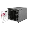 Dog Crate Cover – Kennel Covers Fit for 24 Inch Dogs Crate, Double Door Polyester for Wire Puppy Cage Indoor Outdoor Protection, Grey