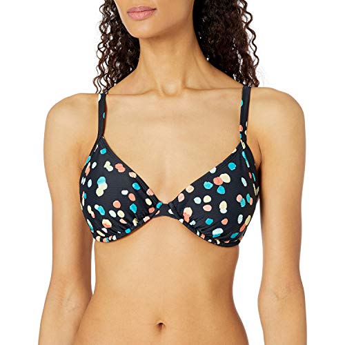 Skye Women s Standard Hilary D, DD, E, F Cup Underwire Bikini Top Swimsuit, Grenada Watercolor Dot