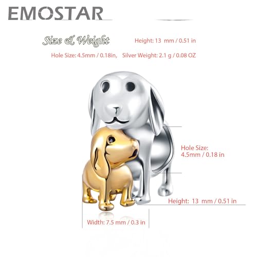 Image of Animal Theme Charms, Mom /Child of Owl Bear Dog, Rabbit Flamingo Elephant Panda Cat Parrot Crocodile Unicorn Charms in 925 Sterling Silver, Fit European Bracelet /Necklace, Gift for Mother /Friend /Lover