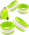 Reflective Bands for Arm, Wrist, Ankle, Leg. Reflector Bands. High Visibility Reflective Running Gear for Women and Men Cycling Walking Bike Safety Tape Straps - Bicycle Pants Clip, Cuff