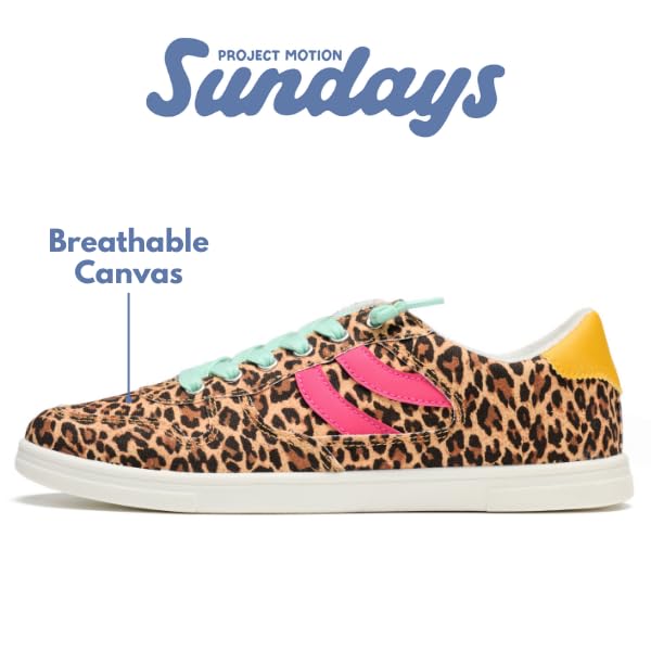 Image of Sundays Canvas Sneakers Women - Memory Foam Insole with Breathable Canvas Shoes for Women Footwear - Non-Slip with Lightweight and Comfortable Womens Sneakers