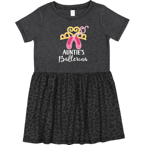 inktastic Ballet Dancer Auntie Ballerina Shoes Girl Toddler Dress 3T Vintage Smoke with Leopard Print 2ab9e