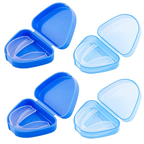 Xmifer Mouth Guards Sports 4 Pieces Athletic Mouthguards for Football Boxing Basketball Hockey