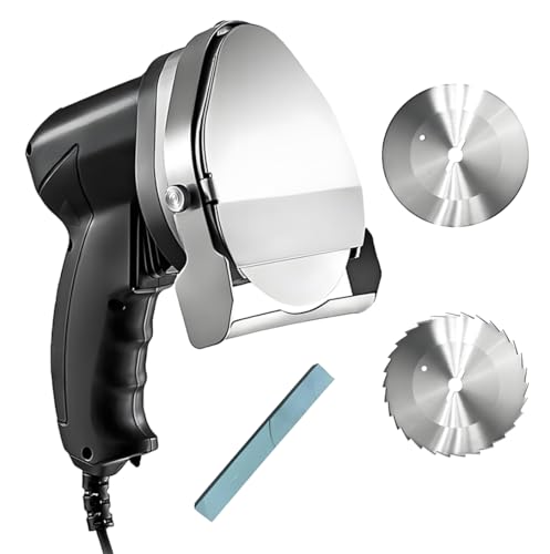 COAKUE Cortador de Kebab eléctrico portátil de 80 W, Cuchillo de Corte eléctrico Profesional, para Kebab y Gyros, Acero Inoxidable Wired
