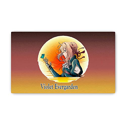 Kloudave Violet Anime Manga Doormat Evergarden Light Novel Merch Indoor Outdoor Welcome Mat Rubber Base Non Slip for Home Bathroom Bedroom Living Room - 012