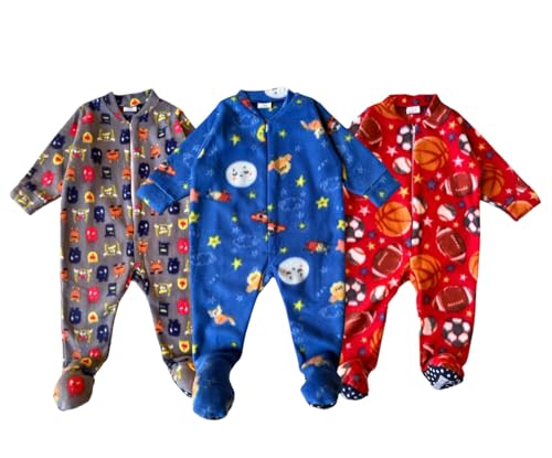3 unidades Macacão Pijama Fleece Soft Plush Infantil Quentinho, Infantil de Flanela Para Dormir, Est