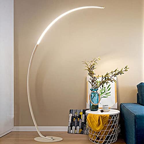 Lampadaire moderne LED à intensité variable luminaire blanc pour chambre