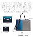 KingTo Women's Crocodile Pattern Satchel Handbags Stylish Tote Handbags crocodile purses for women 3 Pcs Set (B-blue)