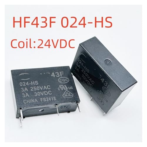 Relé HF43F 024-HS de 4 pines y 24V para circuitos electrónicos 2