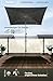 4smile Sonnenschirm Balkon 200x125 cm mit Schirmhülle, Anthrazit - UV50+ Sonnenschirm rechteckig knickbar höhenverstellbar, Sommer Schirm für Sonnenschutz Balkon als Ersatz für Ampelschirm