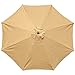 Ollieroo Patio Umbrella Tilt Beige Aluminum 9FT Outdoor Market Umbrella with Crank 8 Steel Ribs and Wind Vent 100% Polyester