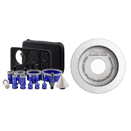 Kit de brocas de corona diamantadas 12 piezas miniatura 1