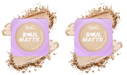 Image of Glam21 Soul Matte Oil Control 2 in 1 Compact Powder | Matte & Shimmer Shades | Air Light Formula & Stay Upto 10 hrs | Rich With Hyaluronic Acid, Squalane & Mango Butter |SPF20 |18gm- Honey Beige 02
