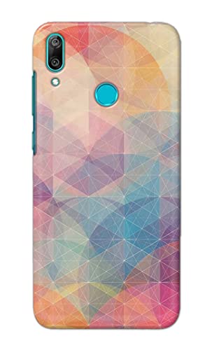 Image of PRINTFIDAA Printed Hard Back Cover Case for Huawei Y7 Prime 2019 | Huawei Y7 2019 Back Cover (Crumpled Paper Design) -1803