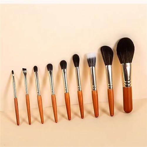 MADALIAN Set Of 9 Cosmetic Brushes Portable Travel Mini Makeup Brushes Super Soft Loose Powder Brushes Makeup Tools - Image 3