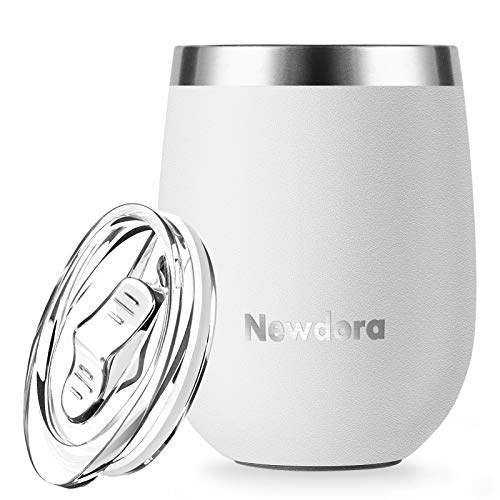 Newdora Termo Cafe 360ml, Taza Térmica de Viaje de Acero Inoxidable con 1 un Cepillo de Limpieza, Tazas Cafe Reutilizable para Niños & Adultos, Oficina, Deporte, Acampada, Gimnasio