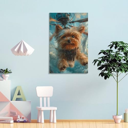 Décoration murale Terrier du Yorkshire pour salon et séjour