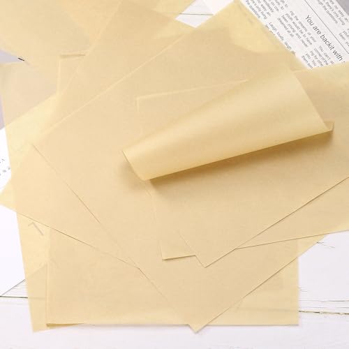 HARFINGTON 100 folhas de papel manteiga, 20 x 25 cm, papel de embrulho de alimentos para cozinhar fr