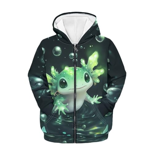 Cozeyat Kids Softy Long Sleeves Hoodies with Zipper,Boys Girls Hooded Sweatshirts with Pockets,Size S-XL