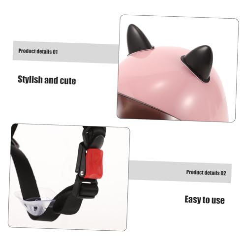 Casco de bicicleta eléctrica unisex con orejas de gato y protección ABS contra el sol en verano 7