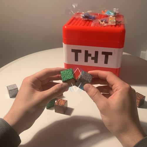 Manyetik Bloklar 150 Parça Random + 6 Karakter Ve TNT Saklama Kutusu, Manyetik İnşaat Küpleri, Manyetik Yapı Oyuncağı, Çocuklar için Eğitici Oyun Seti