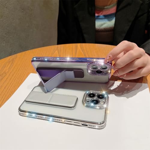 Étui à paillettes et diamants pour iPhone 14 Plus, la coque de luxe argentée - 5