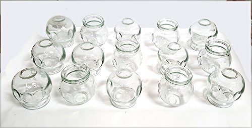 Glass Fire Cupping Jars with Finger Grips - #5 (Outer Dia. 2.7