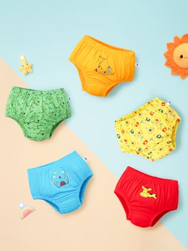 Image of superbottoms Basic Brief for Kids | Unisex, 100% Pure Cotton Innerwear | Breathable & Soft Kids Underwear | Baby Brief I Pack of 10