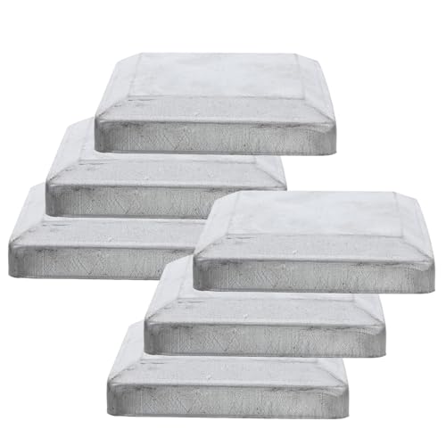 LIFKOME 6 Piezas Tapa de Poste Cuadrada 120X120 MM para Valla Cubierta Protectora y Resistente a Rayos UV Compatible Postes de Hormigón y Barandillas Exteriores Adecuado para Jardín y