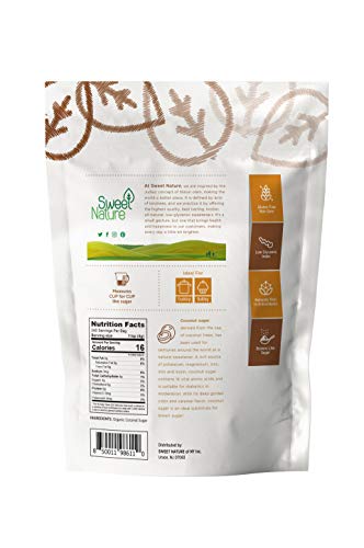 Sweet Nature Coconut Sugar Gluten Free Organic Non Gmo Kosher Keto Friendly 3 Lb, 48 Ounce #TOP1